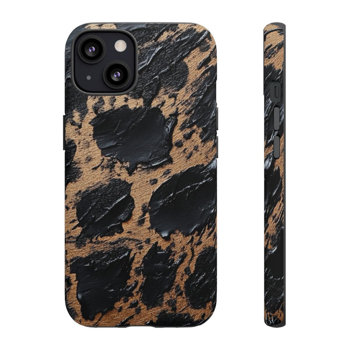 Zwart-Bruin Abstract Patroon met Textuur