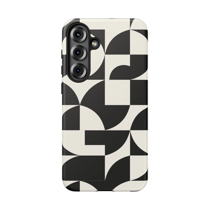 Zwart-Wit Geometrisch Abstract Patroon