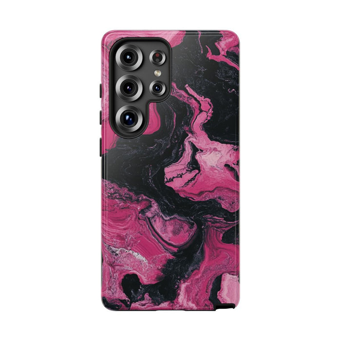 Roze en Zwarte Marmer Abstracte Textuur
