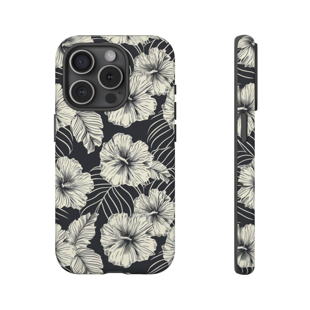 Monochroom Bloemenpatroon