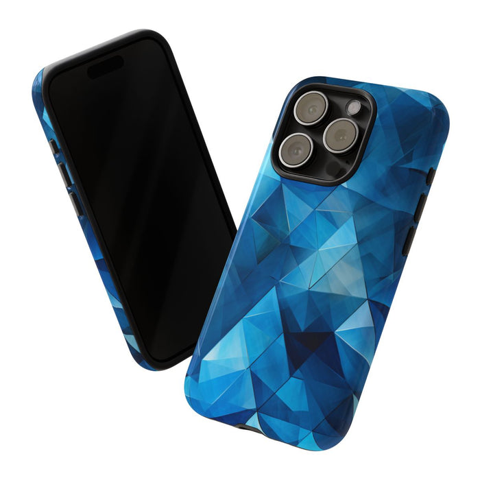 Blauw Geometrisch Driehoekenpatroon