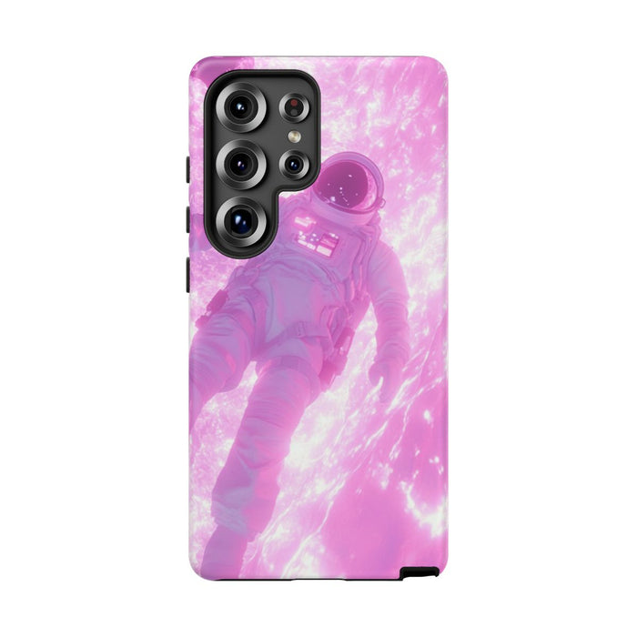 Astronaut Zwevend bij Roze Plasma