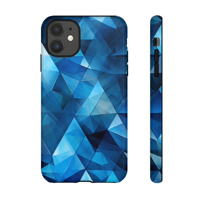 Blauw Geometrisch Driehoekenpatroon