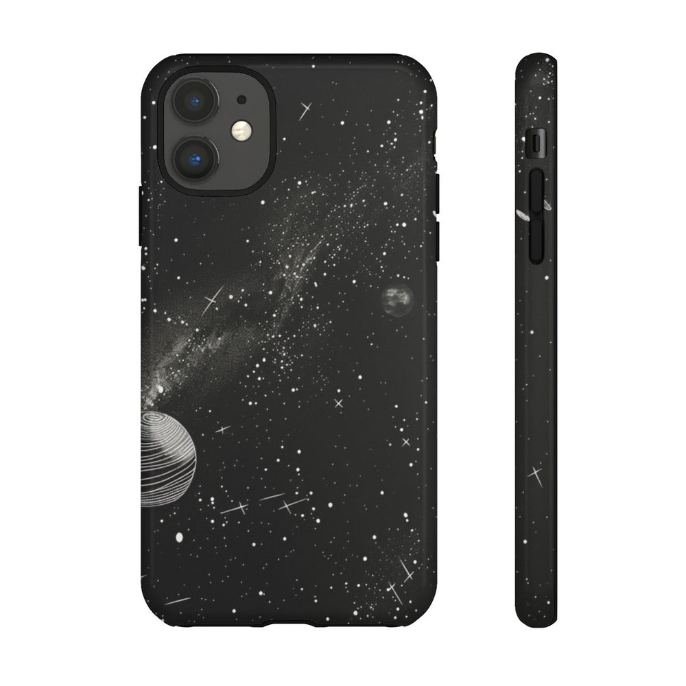 Monochrome Illustratie van het Zonnestelsel