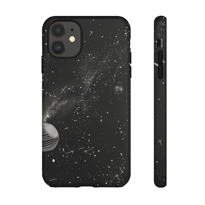 Monochrome Illustratie van het Zonnestelsel