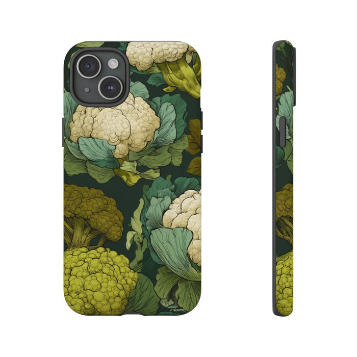 Handgetekend Broccoli- en Bloemkoolpatroon