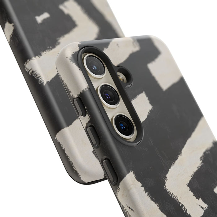 Abstract Zwart-Crème Patroon