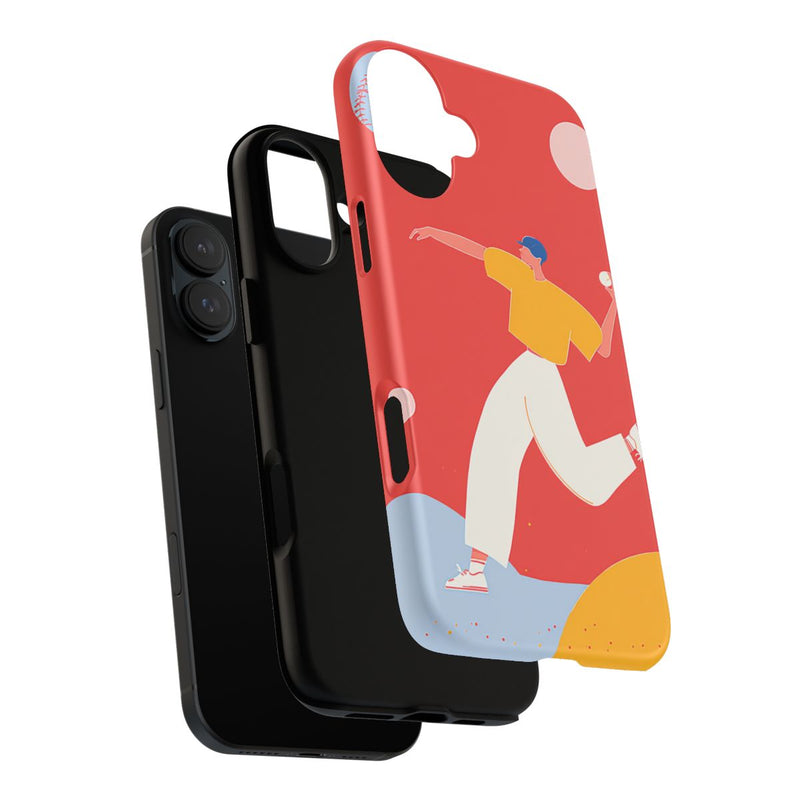 Minimalistische Honkbalspeler Illustratie