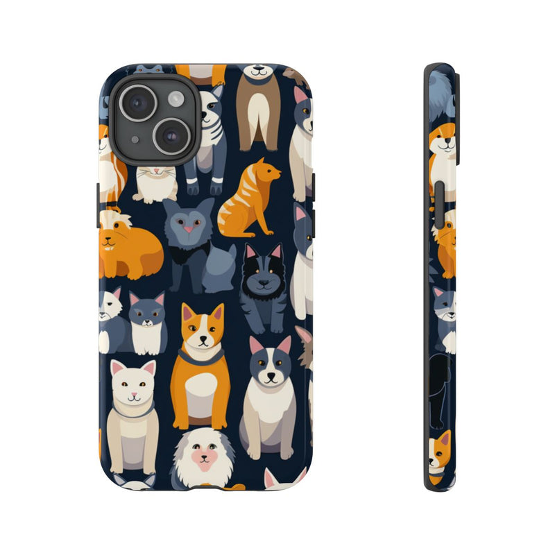 Kleurrijk Katten- en Hondenpatroon in Aantrekkelijke Kleuren