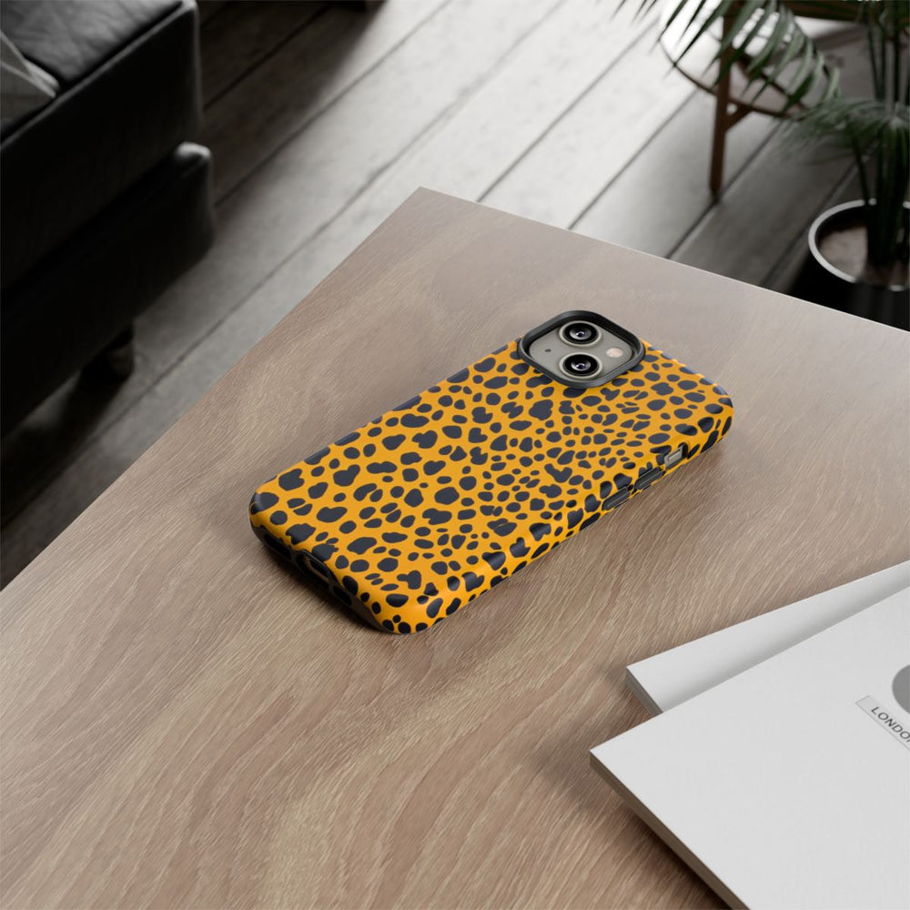 Zwart-Oranje Abstracte Cheetahprint
