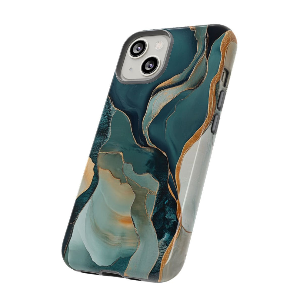 Abstracte Organische Vormen met Gouden Accenten