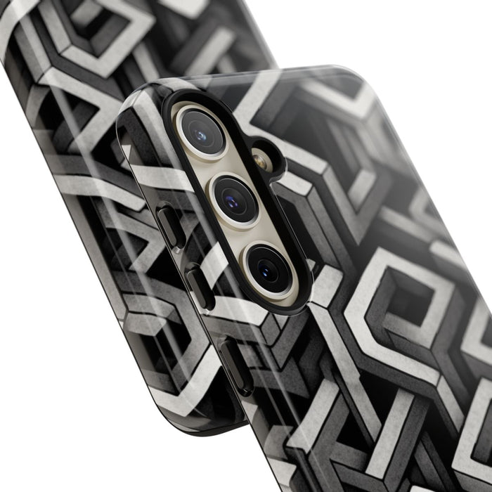 Monochrome Geometrisch Optisch Illusiepatroon