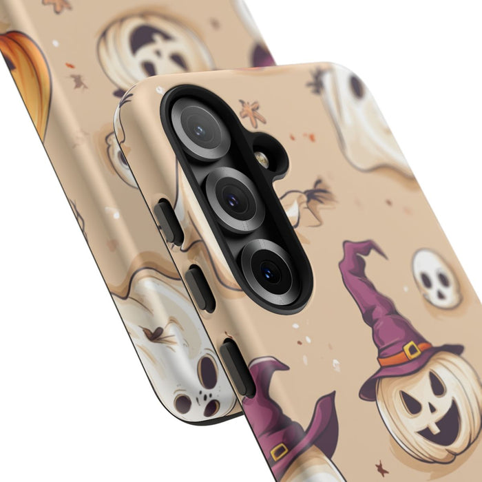 Schattige Halloween Geestjes en Pompoenen Patroon