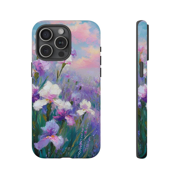 Pastelkleurige Irisbloemen Schildering