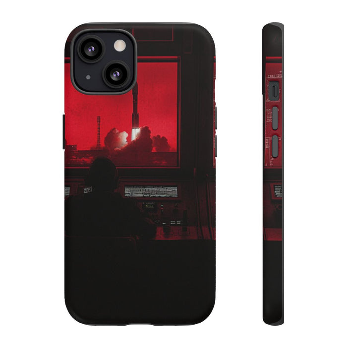 Raketlancering Controlekamer met Rode Verlichting