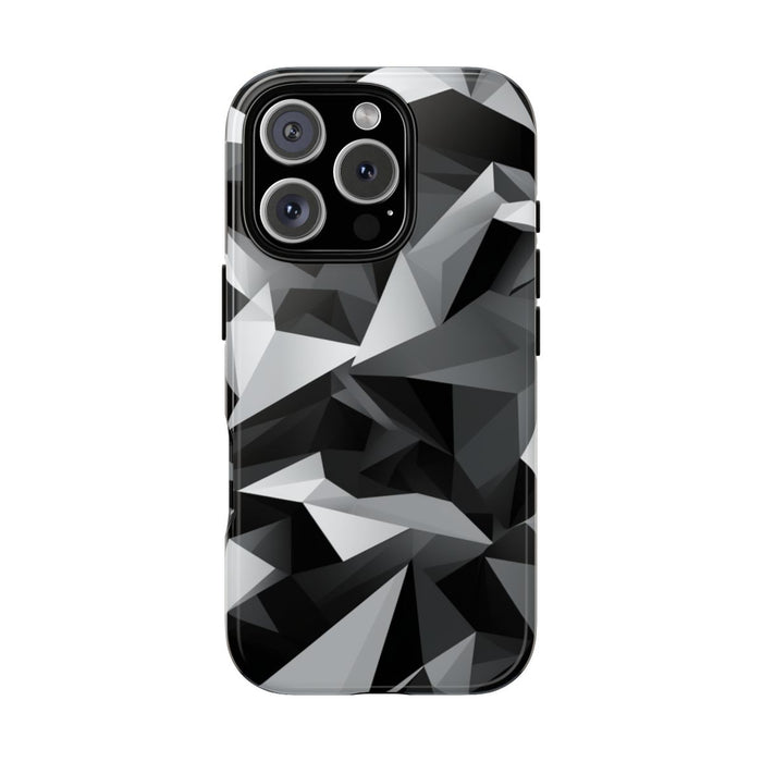 Zwart-Grijs Geometrisch Abstract Patroon