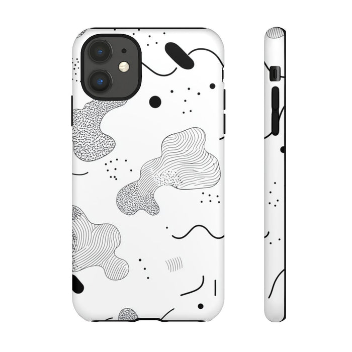 Abstract Zwart-Wit Minimalistisch Patroon