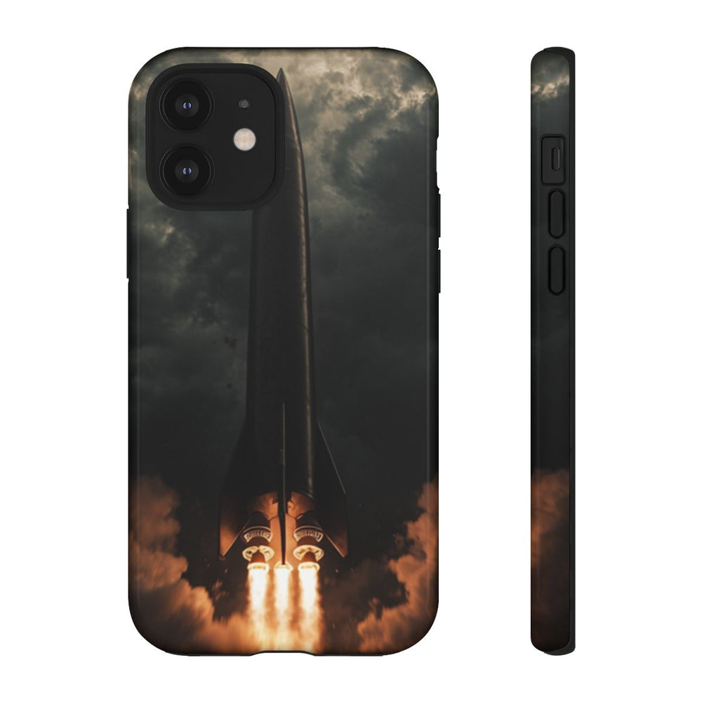 Donkere Raketlancering met Vurige Motoren