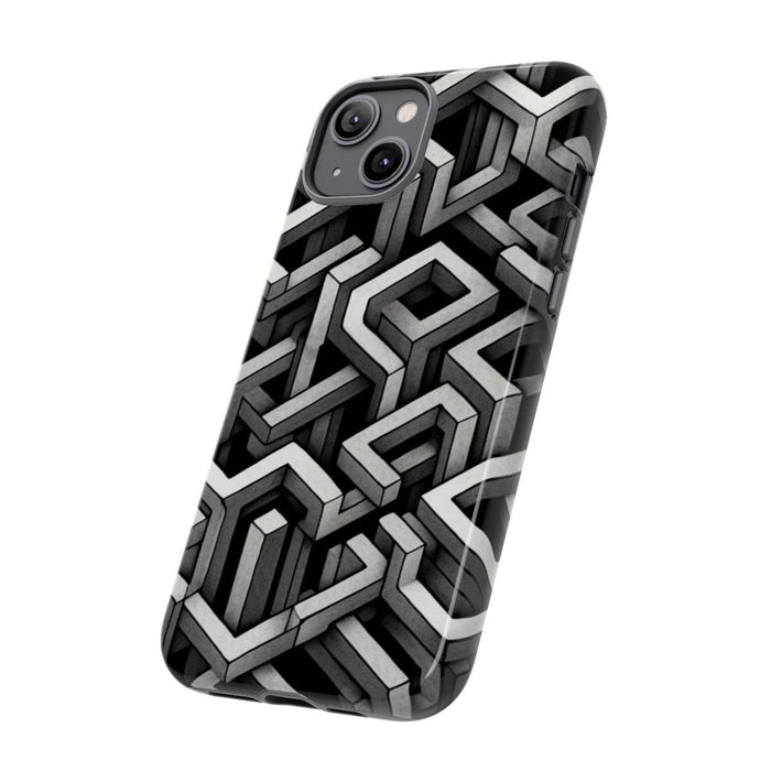 Monochrome Geometrisch Optisch Illusiepatroon