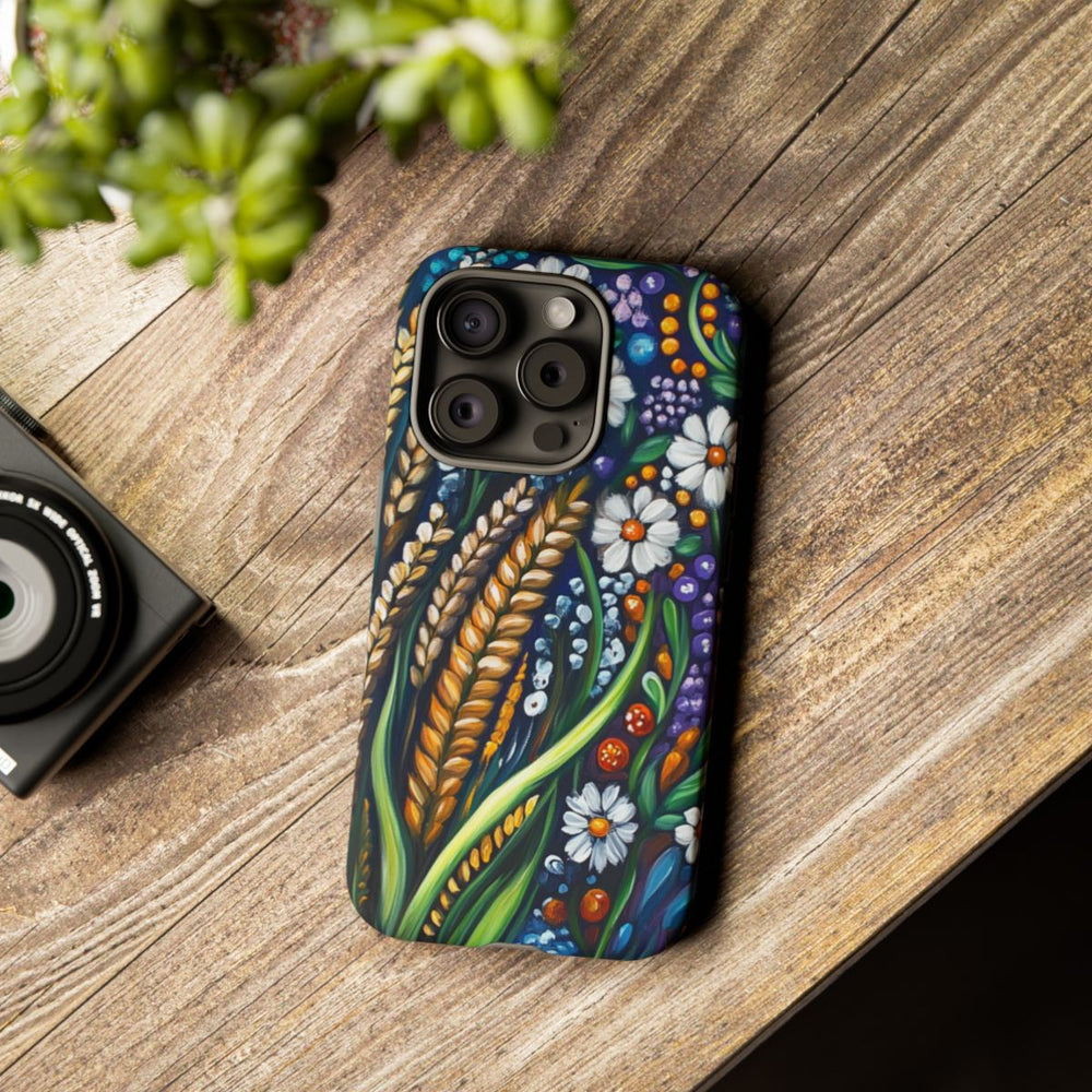 Folkloristisch Bloemen- en Tarwepatroon