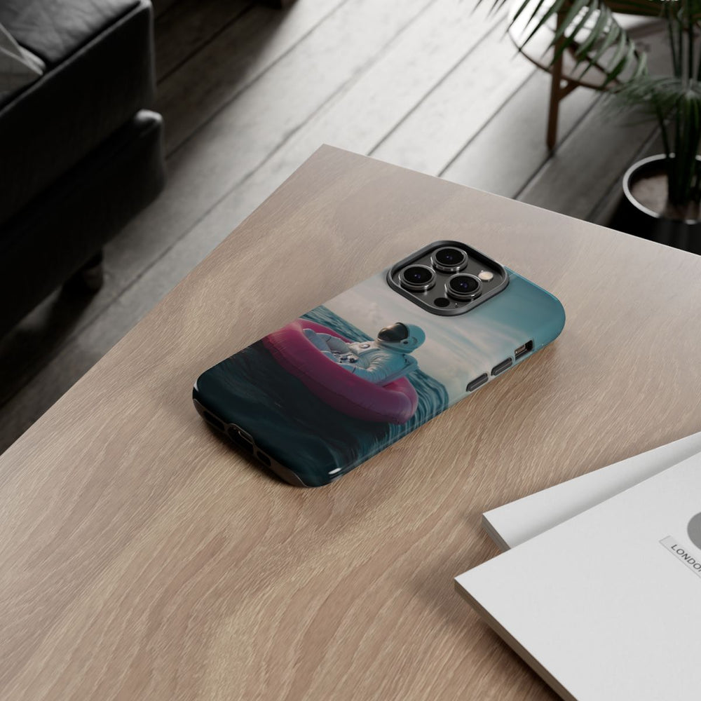 Astronaut op Roze Zwemband