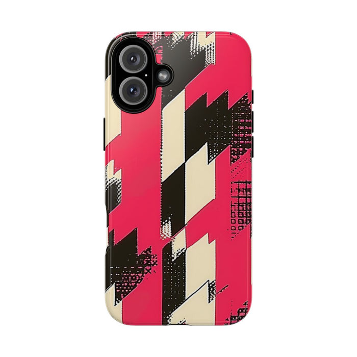 Roze en Zwart Pied-de-Poule Patroon