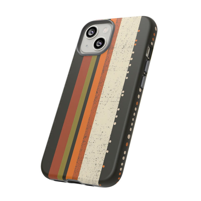 Retro Verticale Strepen en Stippenpatroon