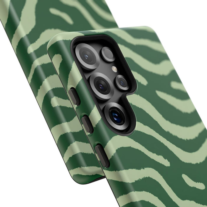 Groen Golvend Strepenpatroon
