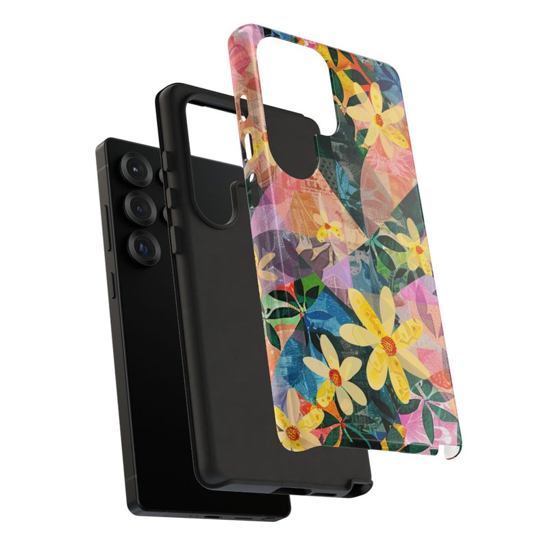 Abstract Bloemmotief met Geometrisch Patroon