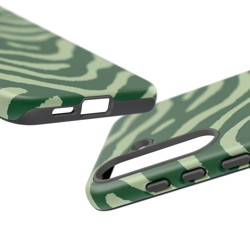 Groen Golvend Strepenpatroon