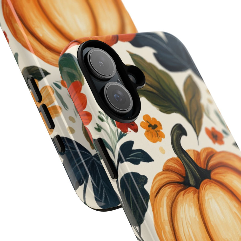 Herfst Pompoen en Bloemenpatroon