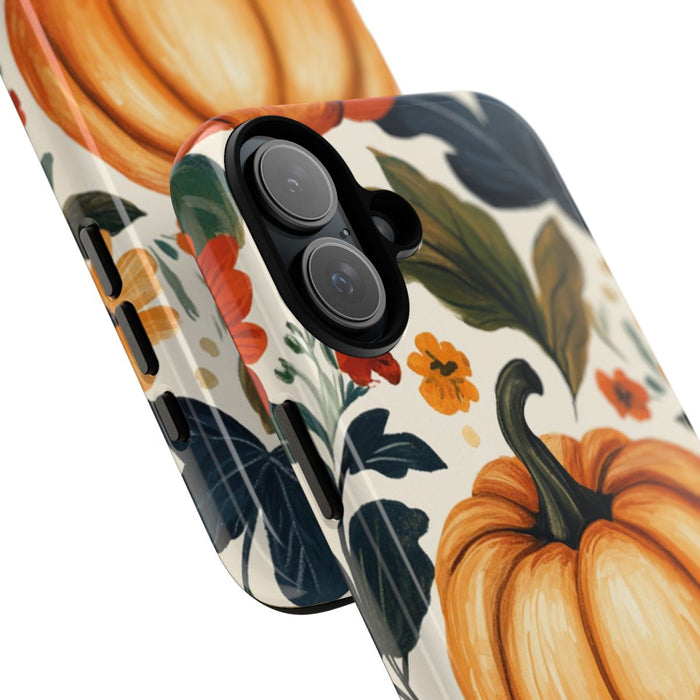 Herfst Pompoen en Bloemenpatroon