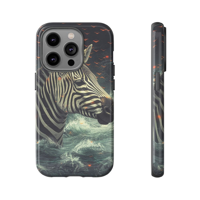 Zebra in Water met Gloeiende Vonken