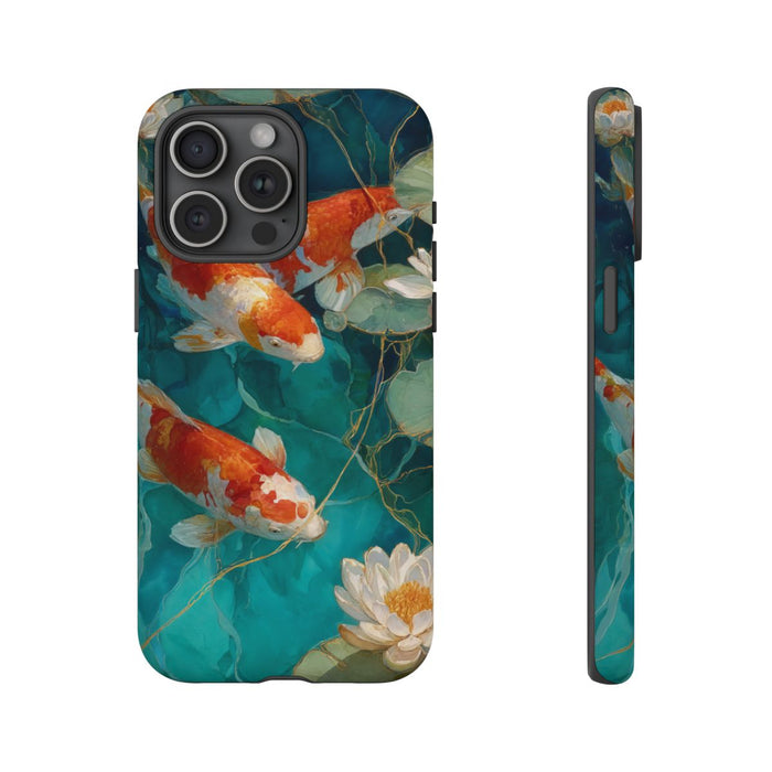 Kleurrijke Koi Karpers en Waterlelies