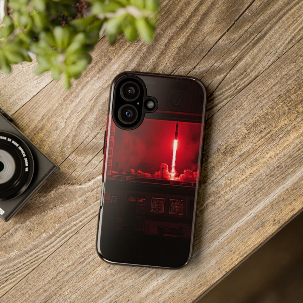 Raketlancering Controlekamer in Rood Licht