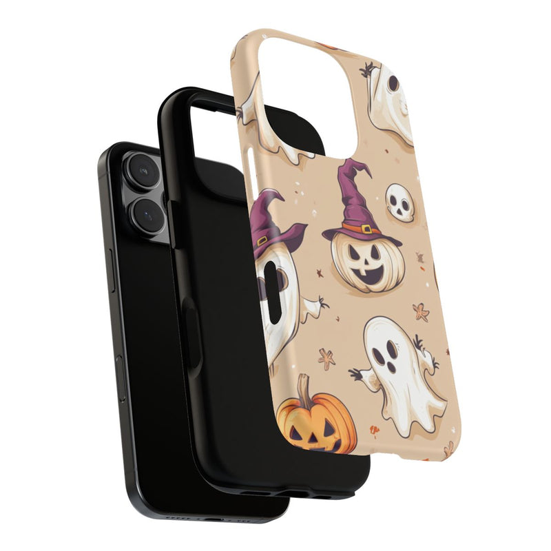 Schattige Halloween Geestjes en Pompoenen Patroon