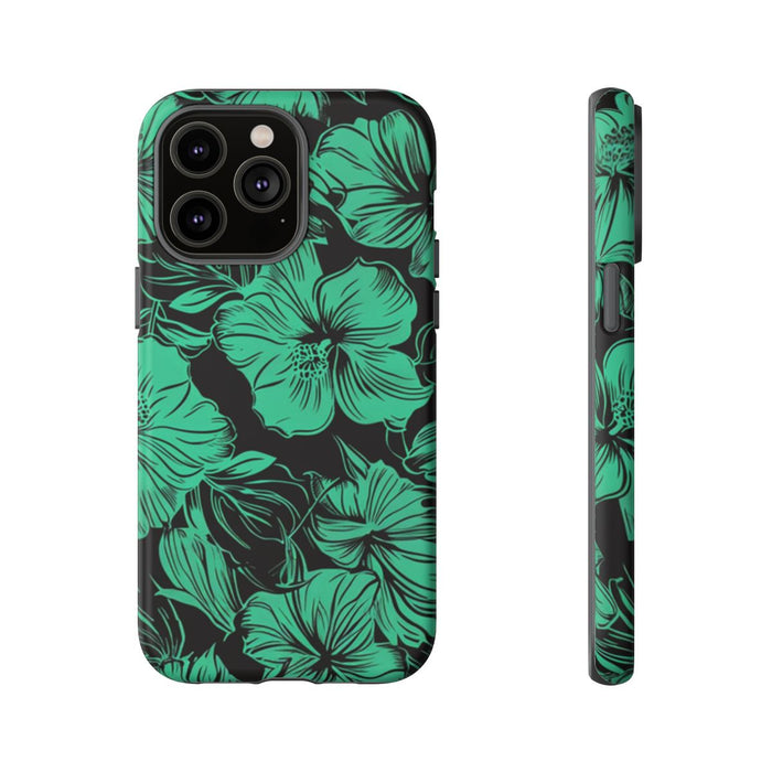 Groen Hawaïaans Bloemenpatroon