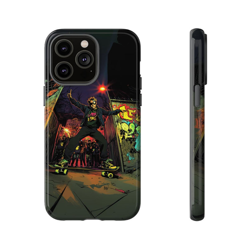 Skateboardtruc in de Nacht met Graffiti