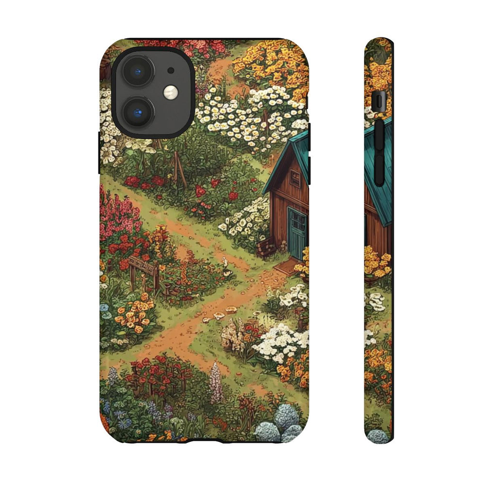 Kleurrijke Bloementuin met Huisje