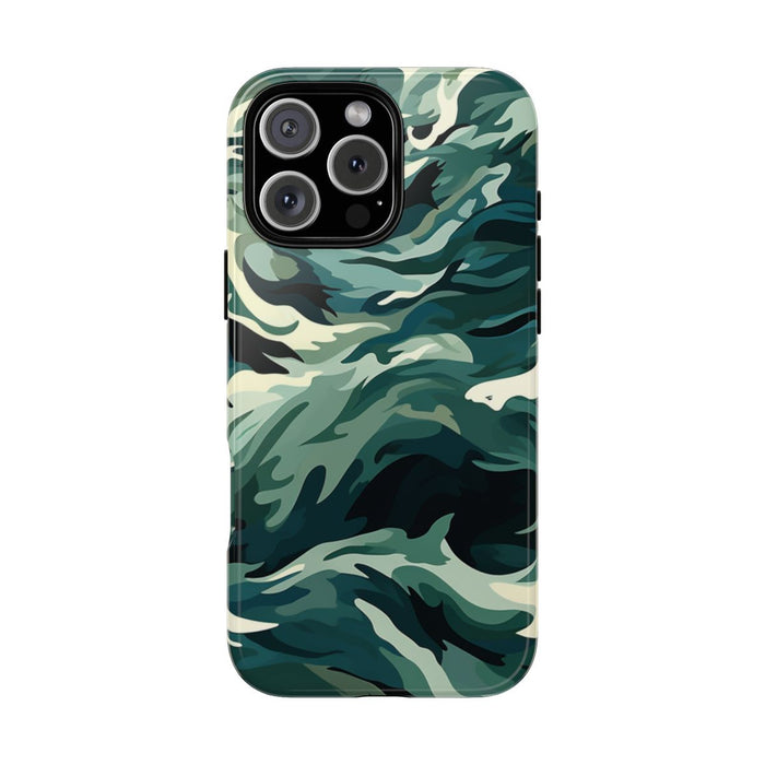 Abstracte Oceaangolven met Haaienpatroon