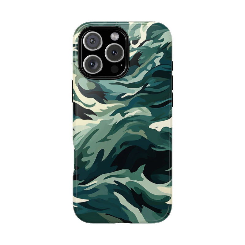 Abstracte Oceaangolven met Haaienpatroon