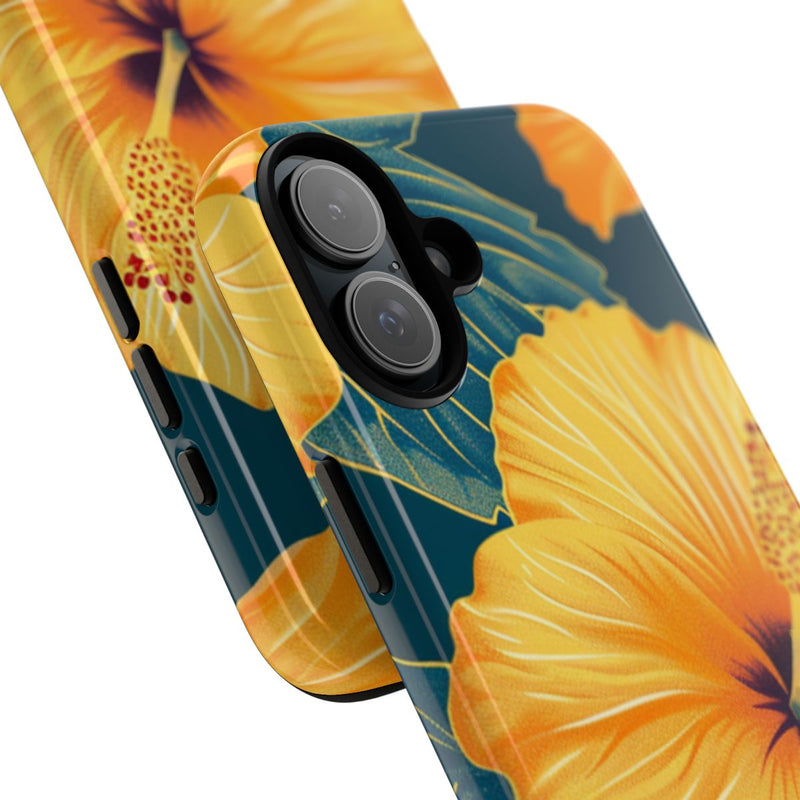 Gele Hibiscus Bloemenpatroon