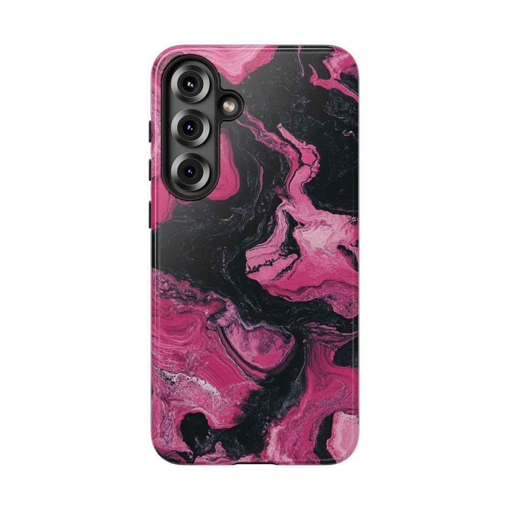 Roze en Zwarte Marmer Abstracte Textuur