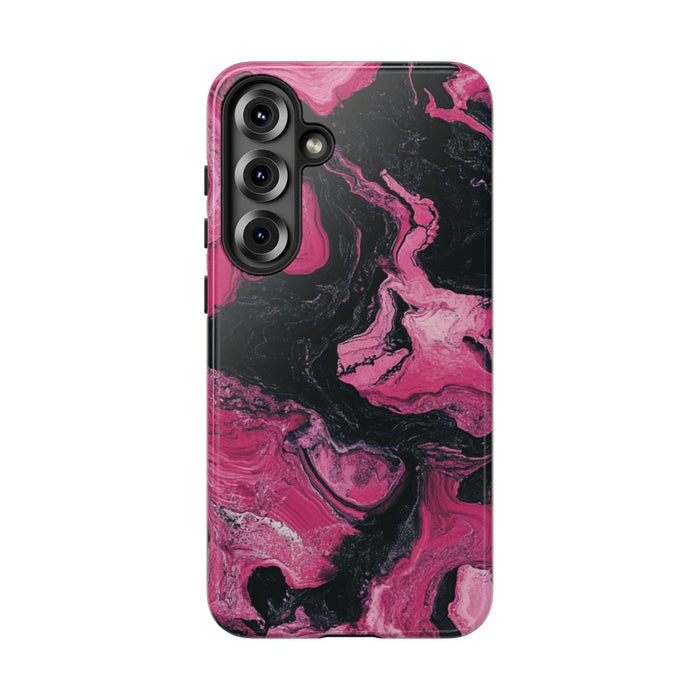 Roze en Zwarte Marmer Abstracte Textuur