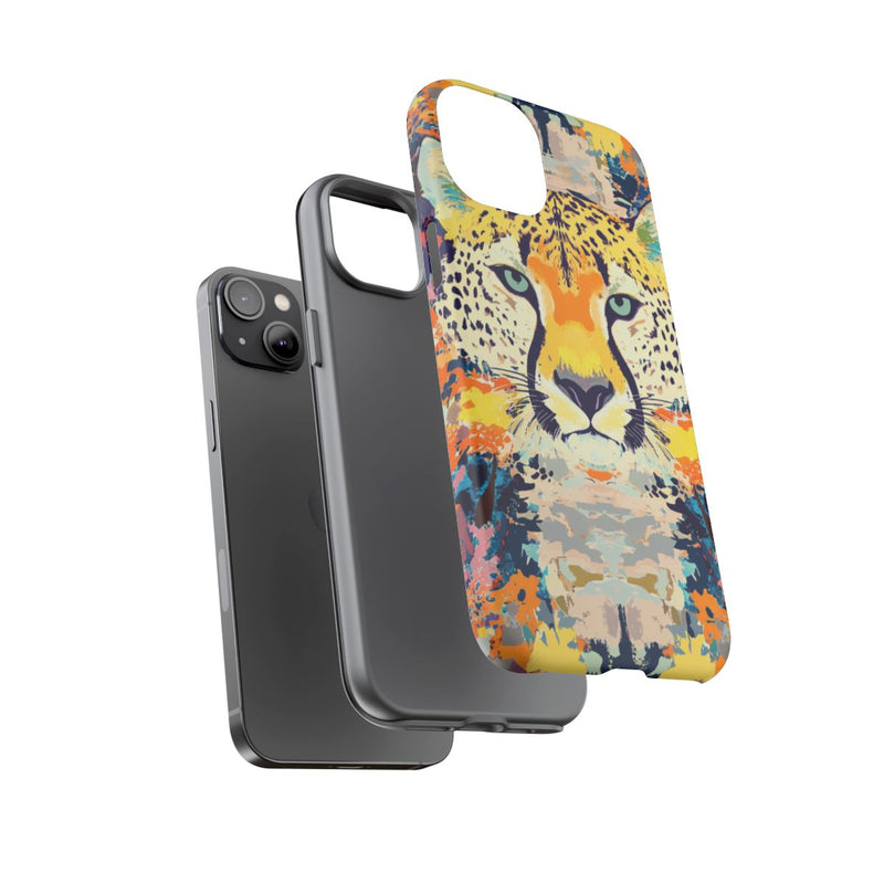Abstracte Cheetakop met Kleurrijk Patroon