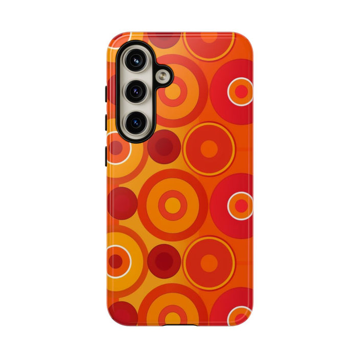 Oranje en Rode Cirkels met Glanzend Effect