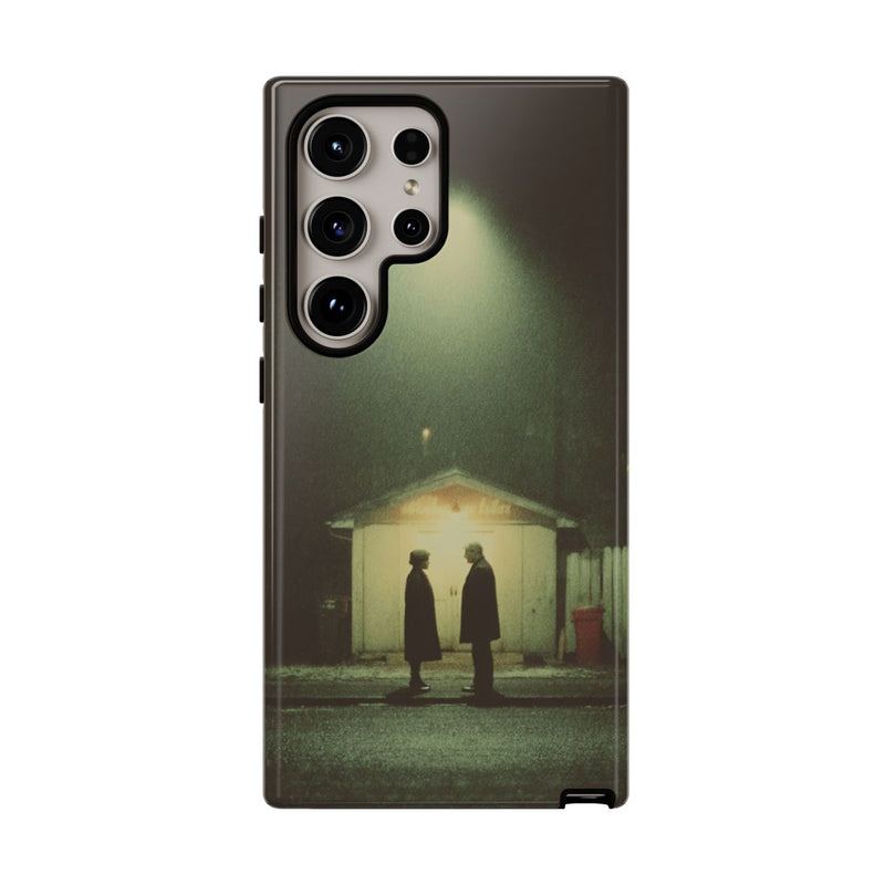 Twee Personen Onder Straatlamp in de Nacht