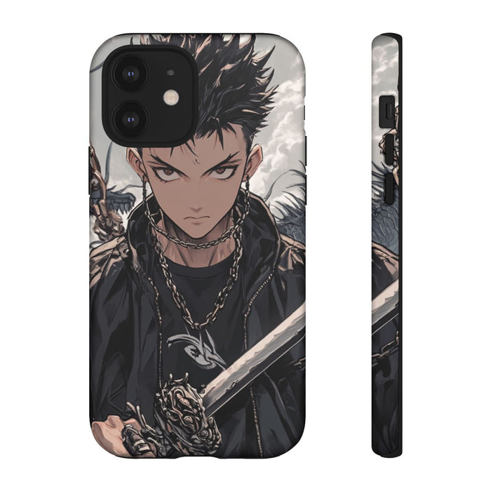 Stoere Anime Strijder met Zwaard en Draak
