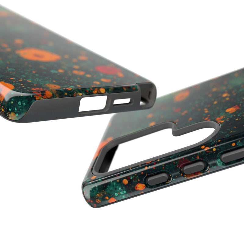 Abstracte Oranje en Teal Bellenpatroon