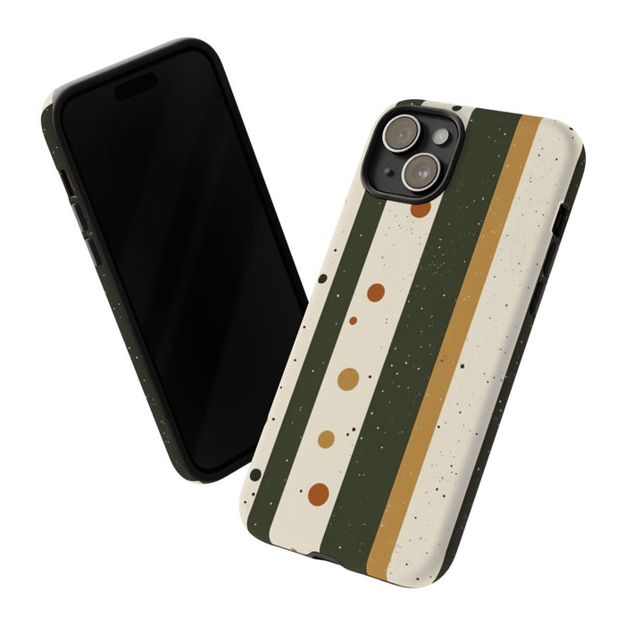 Retro Verticale Strepen en Stippenpatroon
